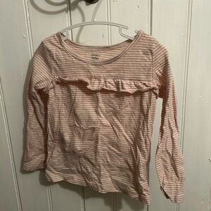 Carter's 3t light Pink & white Striped long sleeve Top